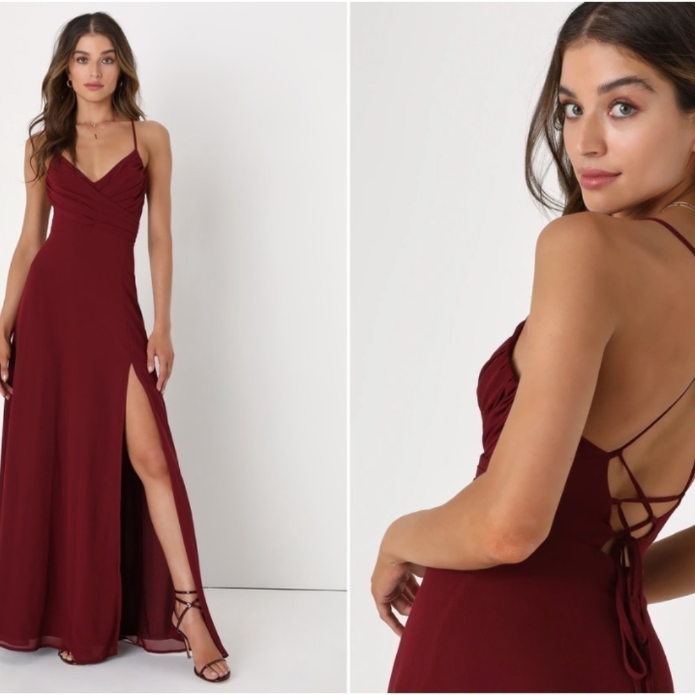 LULU's Prom Wedding Special Event Boho Romantic Sexy Flowy Maxi Dress
